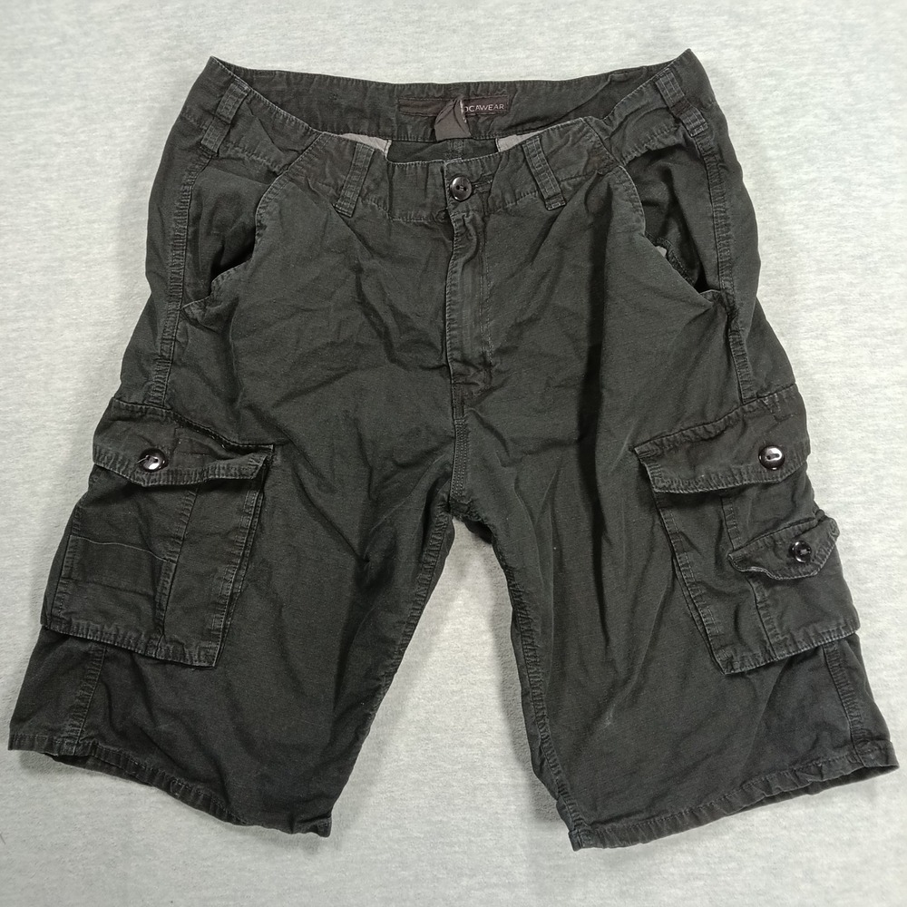 Rocawear Mens Black Cargo Shorts Size 34 Cotton Relaxed Fit Streetwear Y2K